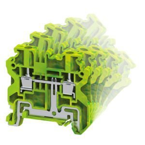 Altech CYG4 - Terminal Block, DIN, Screw, Grnd, Yellow/Green, CY Series