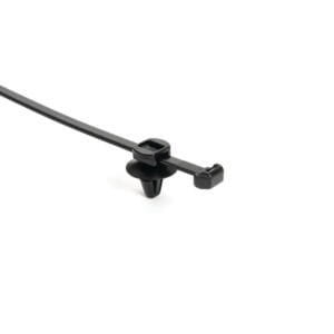 HellermannTyton 150-37791 - 2-Pc Cable Tie/Arrowhead Mount, 7.87"L, 0.248" - 0.264" Mounting Hole Dia, Black