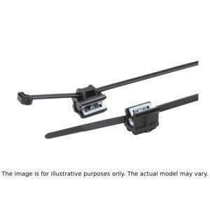 HellermannTyton 156-01797 - Cable Tie/Edge Clip, 5.7"L, Parallel, 30lb, PA66HS/PA66HIRHS, Black