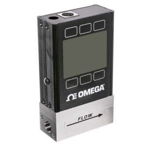 Omega Engineering FMA-1607A - Mass Flow Meter, Gas, 0.05 SLM to 10 SLM, RS232, 145 psi, 1/8" NPT Female, 0 Vdc to 5 Vdc, LCD, 50 C (122 F), +/- 0.8 %, 300 SS, Al, Silicone, FKM, Supply Incl, FMA-1600A Series