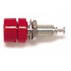 Pomona 1581-2/BULK - Banana Jack, Panel Mount, Tin-Plated, Red (Bulk)