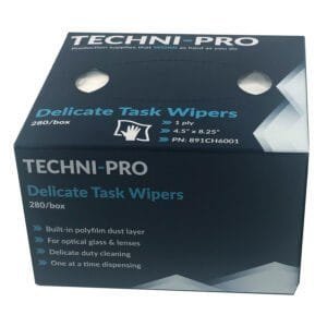 Techni-Pro 891CH6001 - Cleanroom Wipes, Delicate Task, 4.5"x8.5", Pop-up, 280/Box 60 Box/Case