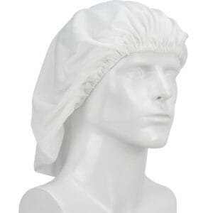 Uniform Technology CHB-75WH-20PK-O/S - Tricot 21" Bouffant Cap, White, Elastic