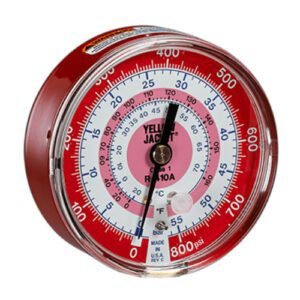 Yellow Jacket 49117 - A2L Manifold Gauge for Titan Manifold (RED, 3-1/8-inch)