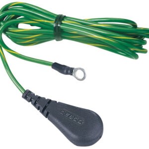 Desco 09817 - Ground Cord for Floor Mat, 10 mm Socket, 10' Cord, No Resistor