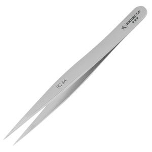 Excelta 0C-SA-D - Tweezers, Miniature, 3 Star, Straight Fine Point, Anti-Magnetic, Serrated Tips