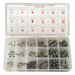 Precision Brand 13935 - 220 Piece Stainless Steel Set Screw Asst