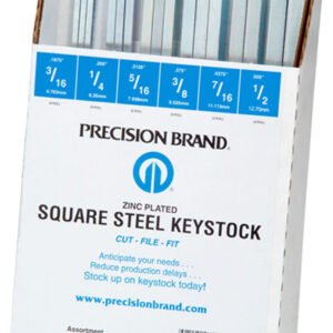 Precision Brand 14680 - 32 Piece Square Keystock Asst,Zinc Plated, 12'' Length