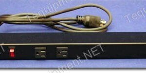 Hammond 1583T6C1BK 15A 6 Rack Mount Outlet Strip, 6 ft. cord - T Lock - Outlets Back - Black