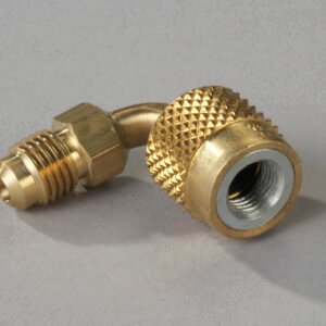 Yellow Jacket 19220 3/16" Female Quick Coupler 90 Degree x 1/4" Male Flare