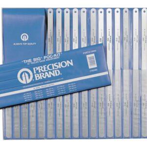 Precision Brand 19G40 - 20 Piece Steel Feeler Gage Poc-kit Asst 1/2″ X 12″ Blades