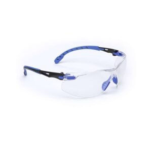 3M 7100079183 - Solus 1000-Series Safety Glasses S1101SGAF, Black/Blue, Clear Scotchgard Anti-Fog Lens