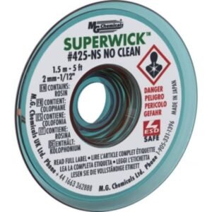 MG Chemicals 425-NS - No Clean Super Wick (Width = 1/12 inch, 2.0mm / Length = 5 ft, 1.5m)