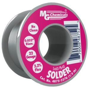 MG Chemicals 4875-227G - 60/40 Tin Lead Solder, 0.5 Pound Spool, 0.032" Diameter, No Clean