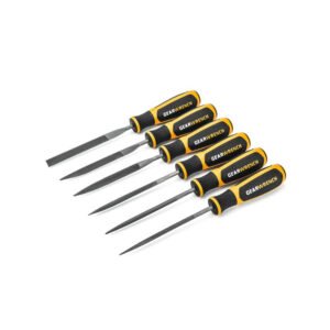 GEARWRENCH 82821H - Mini File Set, 7-3/8" OAL, 3" Working Blade, 6-Piece, Alloy Steel