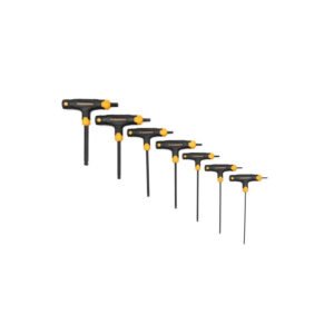 GEARWRENCH 83516 T-Handle Hex Key Set, Ball End, Metric, 7 Pcs, Alloy Steel, Dual Material Handle