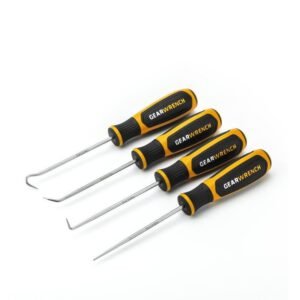 GEARWRENCH 84040H - Mini Hook and Pick Set, 6.5" OAL, 4 Pieces, Alloy Steel, Full Polish