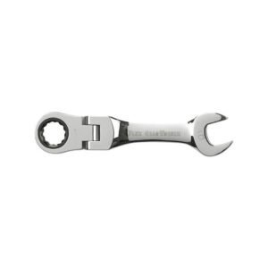 GEARWRENCH 9551 Ratcheting Combination Wrench, Stubby, Flexible Head, 72-Tooth, 12 Point, 10mm Size