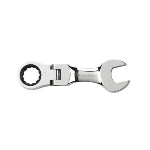 GEARWRENCH 9574 Ratcheting Combination Wrench, Stubby, Flexible Head, 72-Tooth, 12 Pt, 9/16" Size