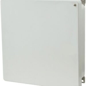 Allied Moulded AM1224H 12"x12"x4" AM Series Fiberglass Wall Mount Enclosure Assembly with 2-Screw Hinged Cover
