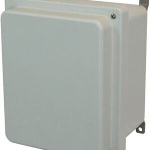 Allied Moulded AM1084RH 10 x 8 x 5.75 NEMA 4X Fiberglass Enclosure with Raised Hinged Screw Cover