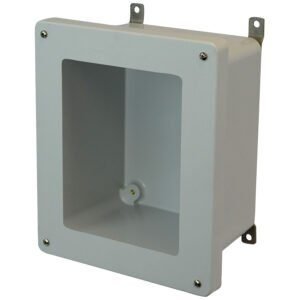 Allied Moulded AM1084W 10x8x4 NEMA 4X Fiberglass Enclosure with Lift-Off Screw Cover and Window