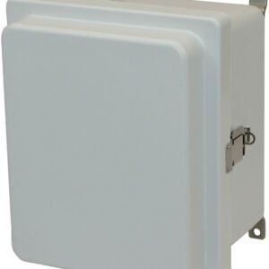 Allied Moulded AM1086RL 10x8x6 NEMA 4X Fiberglass Enclosure with Raised Snap Latch Hinged Cover