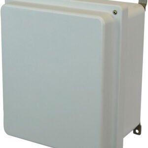 Allied Moulded AM1206RH 12 x 10 x 7.75 NEMA 4X Fiberglass Enclosure with Raised Hinged Screw Cover