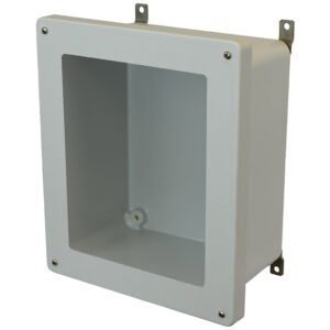 Allied Moulded AM1206W 12x10x6 NEMA 4X Fiberglass Enclosure with Lift-Off Screw Cover and Window
