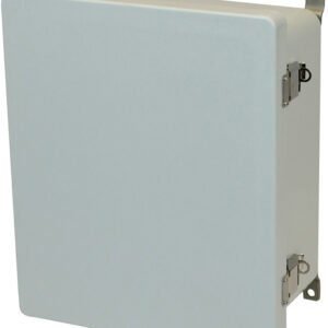 Allied Moulded AM1648L 16x14x8 NEMA 4X Fiberglass Enclosure with Snap Latch Hinged Cover
