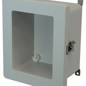 Allied Moulded AM1086TW 10x8x6 NEMA 4X Fiberglass Enclosure with Twist Latch Hinged Cover with Window