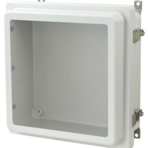 Allied Moulded AM1224RLW - NEMA 12x12x4 Raised Snap Latch Hinged Cover with Window