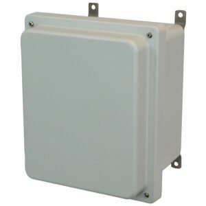 Allied Moulded AM1086R 10x8x6 Fiberglass JIC Enclosure with Lift-Off 4-Screw Solid/Opaque Cover