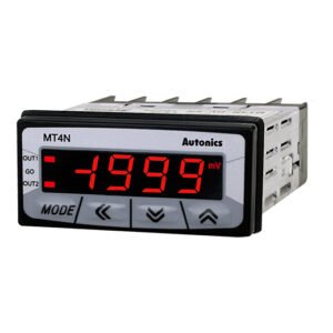 Autonics MT4N-DV-E0 - Compact Digital Panel Meter, DC voltage, Relay (OUT1 / 2), 12 - 24 VAC~ ± 10 % 50 / 60 Hz