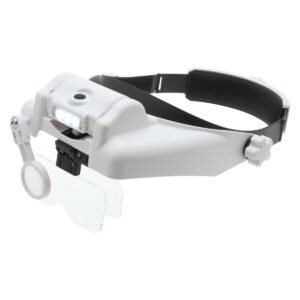 Aven Tools 26115 - Headband Magnifier with LED Light And Multiple Lenses (1x, 1.5x, 2x, 2.5x, 3.5x)