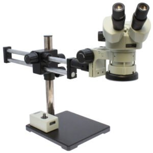 Aven Tools 26800B-373-6 - Stereo Zoom Binocular Microscope with Double Arm Boom Stand and LED Illumination