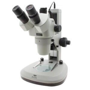 Aven Tools DSZV44-506 - DSZV-44 Trinocular Stereo Zoom Microscope (10x - 44x) On Track Stand w/Top & Bottom LEDs