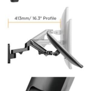 Production Basics 8652 - Gas Assist Flat Screen Monitor Arm (Black)