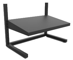 Production Basics 8659 - Free Standing Adjustable Footrest (Black)