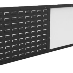 Production Basics 8784 - Bin Panel Enclosure/Magnetic Dry Erase Board, 60" Wide (Black)