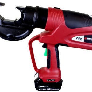 Burndy PAT750LI - PATRIOT 12-Ton C-Head Crimper, (2) 3.0Ah Li-ion, 120V AC Charger, Hard Case