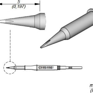 JBC C115116 - Cartridge Chisel 0.2 x 0.1
