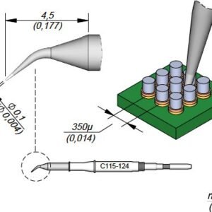 JBC C115124 - Conical Bent Cartridge 0.1mm