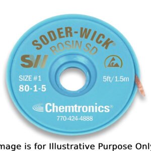 Chemtronics 80-1-10 - Soder-Wick Rosin Flux Desoldering Wick, 0.03"/0.8mm, 10'/3.0m L, ESD-safe bobbin, 1lb