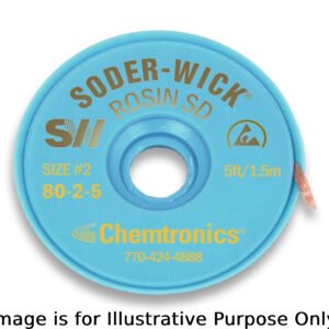 Chemtronics 80-2-10 - Soder-Wick Rosin Flux Desoldering Wick, 0.06"/1.5mm, 10'/3.0m L, ESD-safe bobbin, 1lb