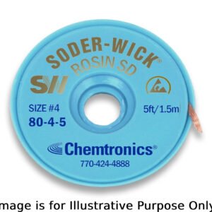 Chemtronics 80-4-10-2PK - Soder-Wick Rosin Flux Desoldering Wick, 0.110"/2.8mm, 10'/3.0m L, ESD-Safe Bobbin, 1lb (Pack of 2)