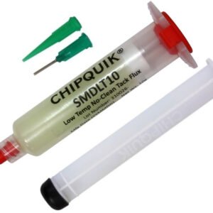 Chip Quik SMDLT10 - Tack Flux No-Clean Low-Temp in a 10cc Syringe with Plunger & Tip