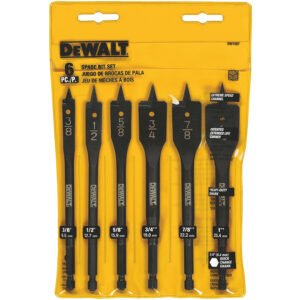 Dewalt DW1587Y - Spade Bit Set, Used for Fast Chip Removal, 6 Pieces