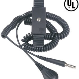 Desco Premium Metal Adjustable Wrist Strap with 4mm Snap and Cord (Single Wire)