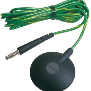 Desco 09816 - Dome Style Ground Cord, 10mm Stud, 6ft Cord, No Resistor